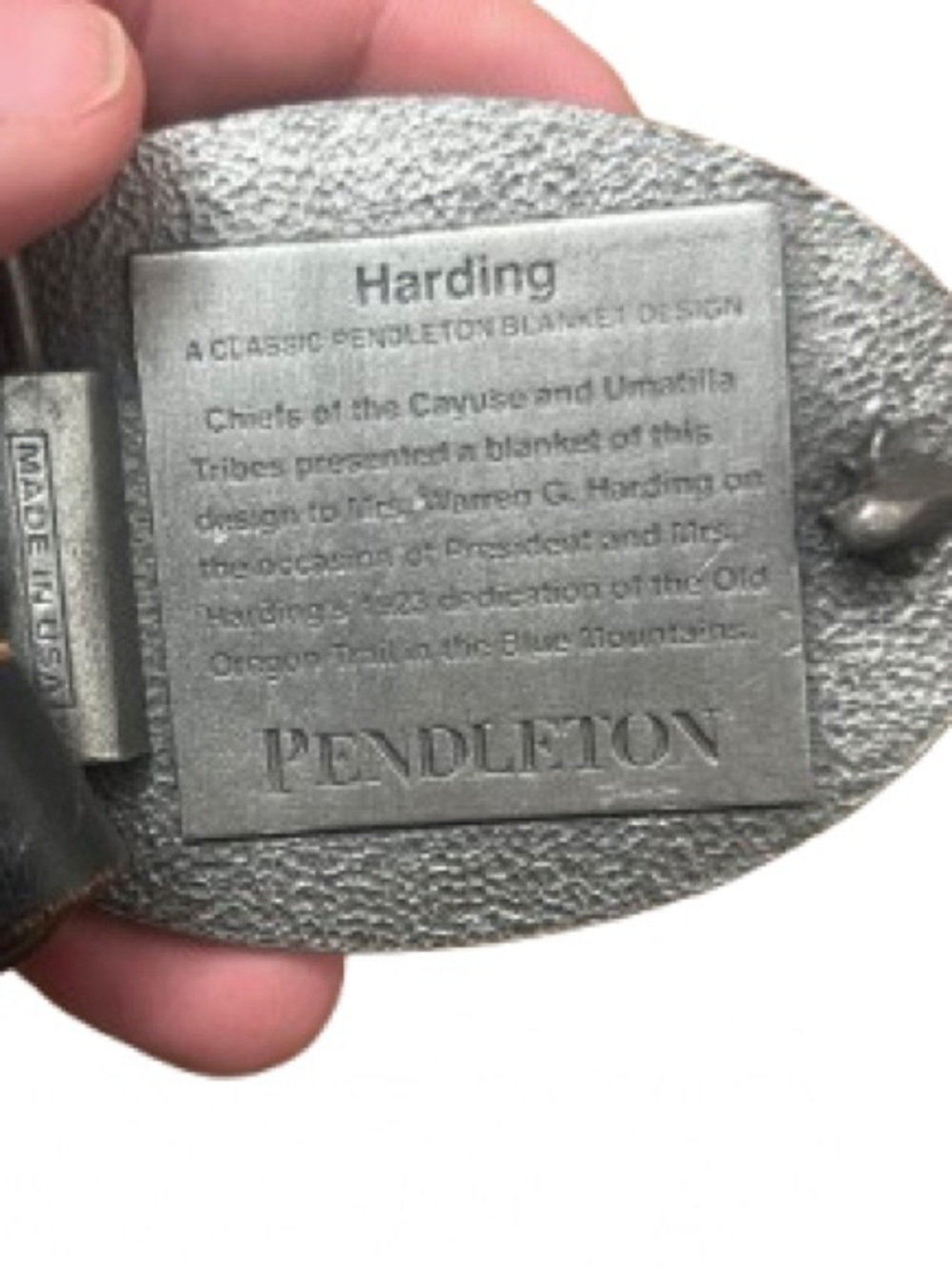 Vintage Pendleton Harding Leather Belt - Picture 4 of 5